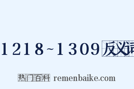 1218~1309反义词是什么意思的图片